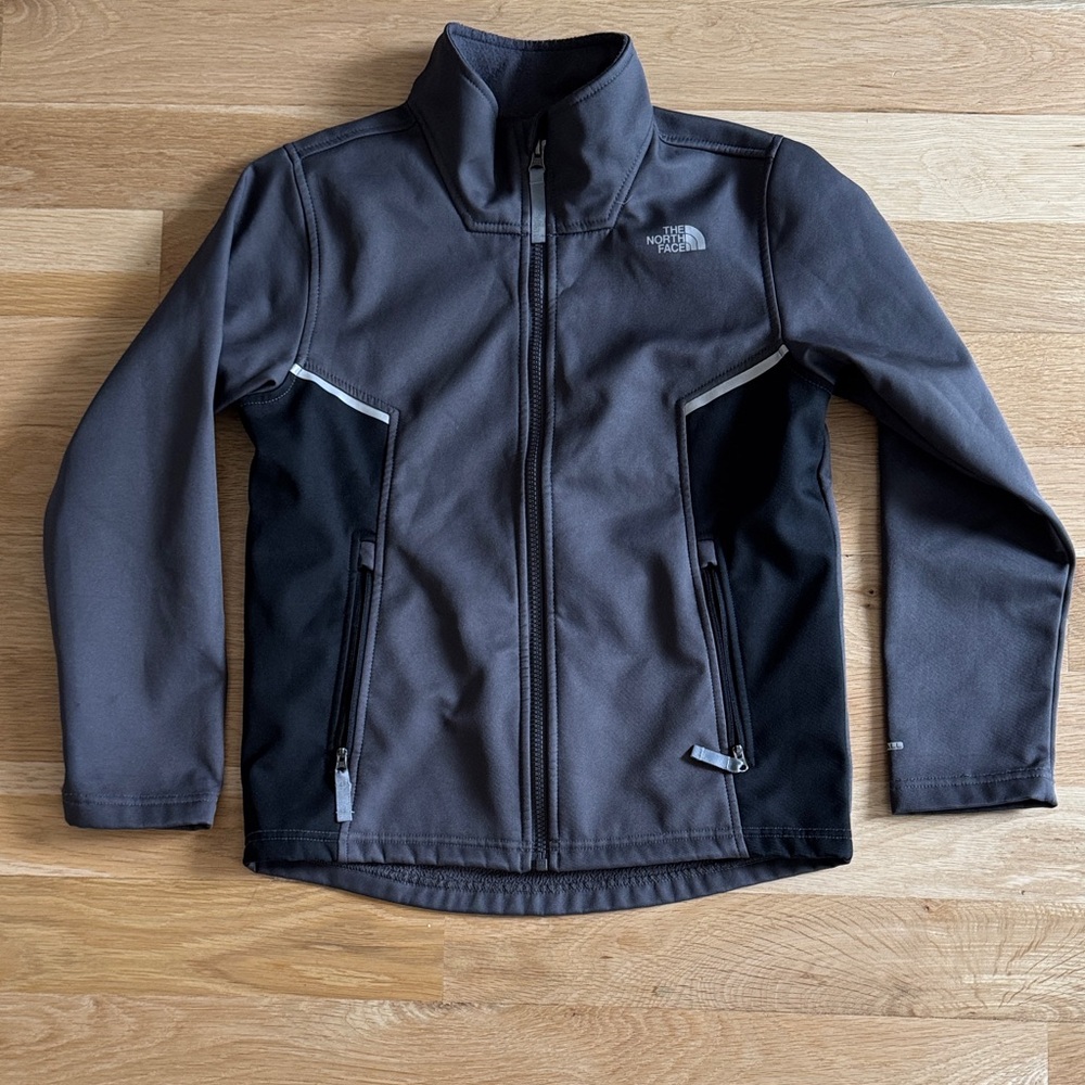 The North Face Charcoal and Black Softshell Jacket